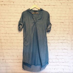 Chambray shirt dress